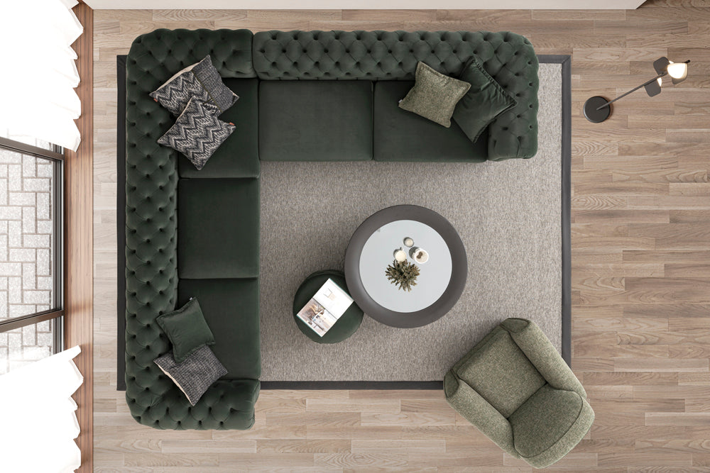 Ъглов диван «Aspendos» - Опция 14, с шест декоративни възглавници, ширина 320см