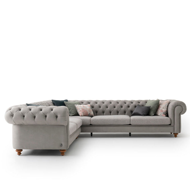 Ъглов диван «Aspendos» - Опция 14, с шест декоративни възглавници, ширина 320см