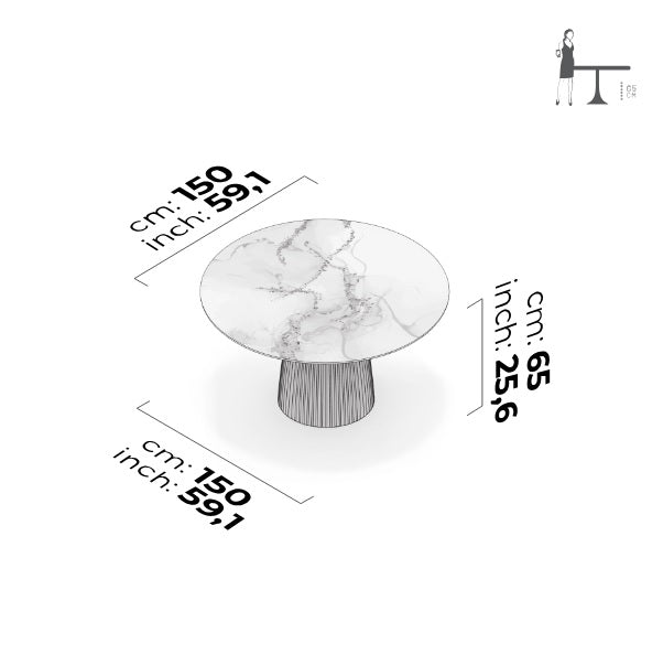 Трапезна маса «Pilea» с керамичен плот