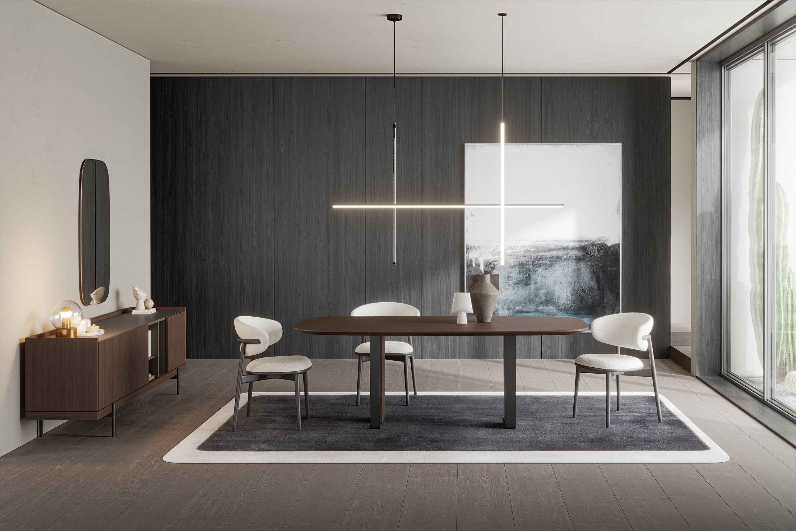 Трапезна маса «Barcelona» с естествен фурнир