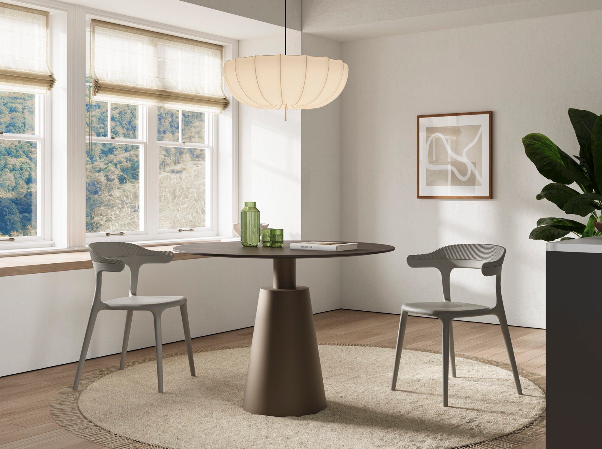 Трапезна маса «Bella» с керамичен плот, естествен фурнир