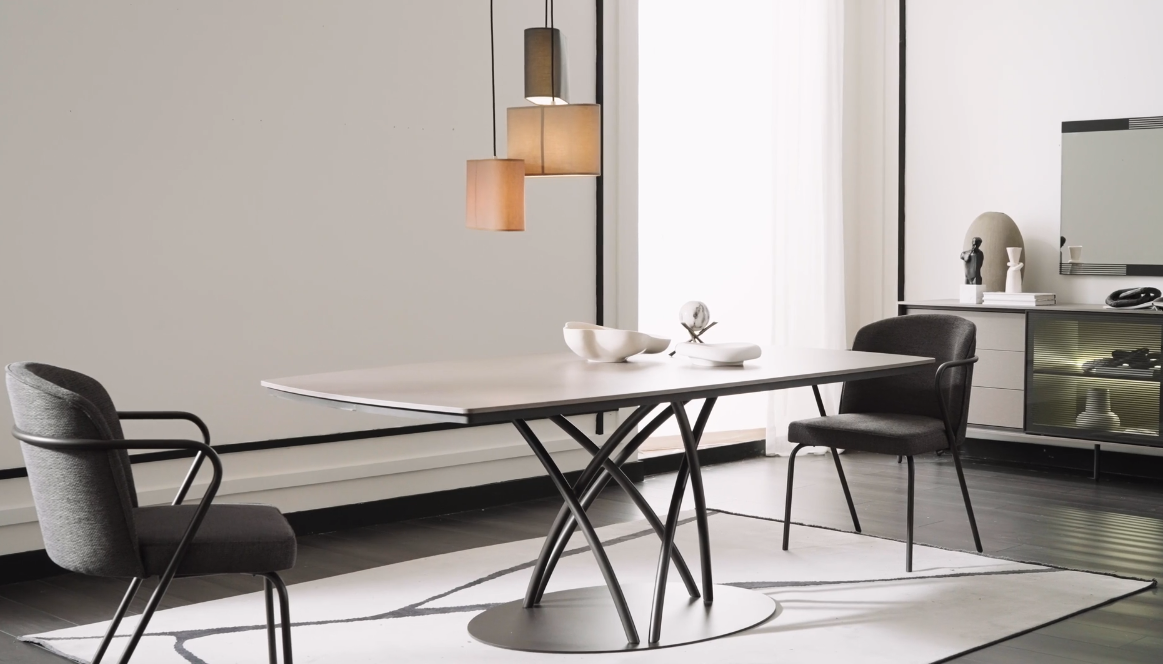 Трапезен стол «Berta Metal» с тапицерия