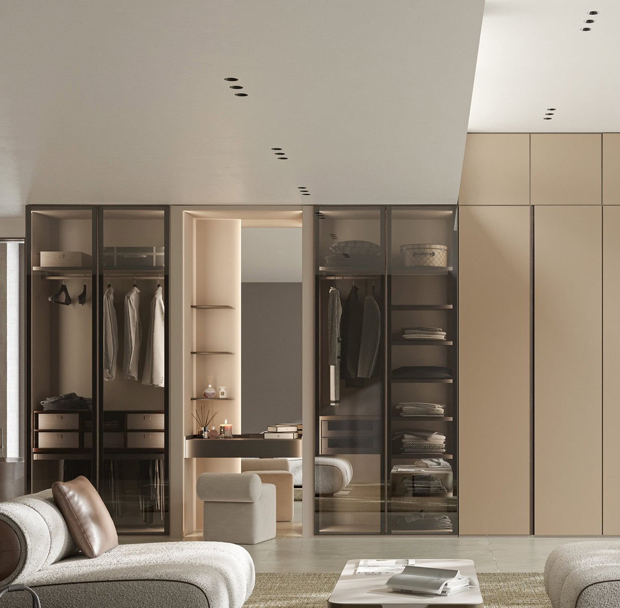 Тоалетка «Beta» с огледало и LED осветление, с чекмедже, ширина 120см