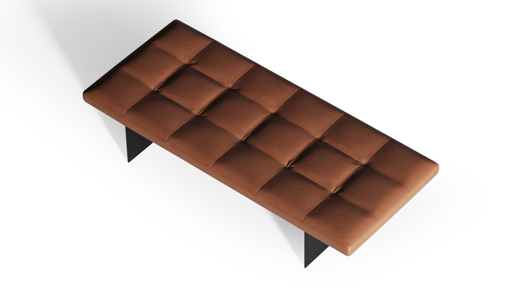 Пейка Boss с естествена кожа, размер 180х39х75см