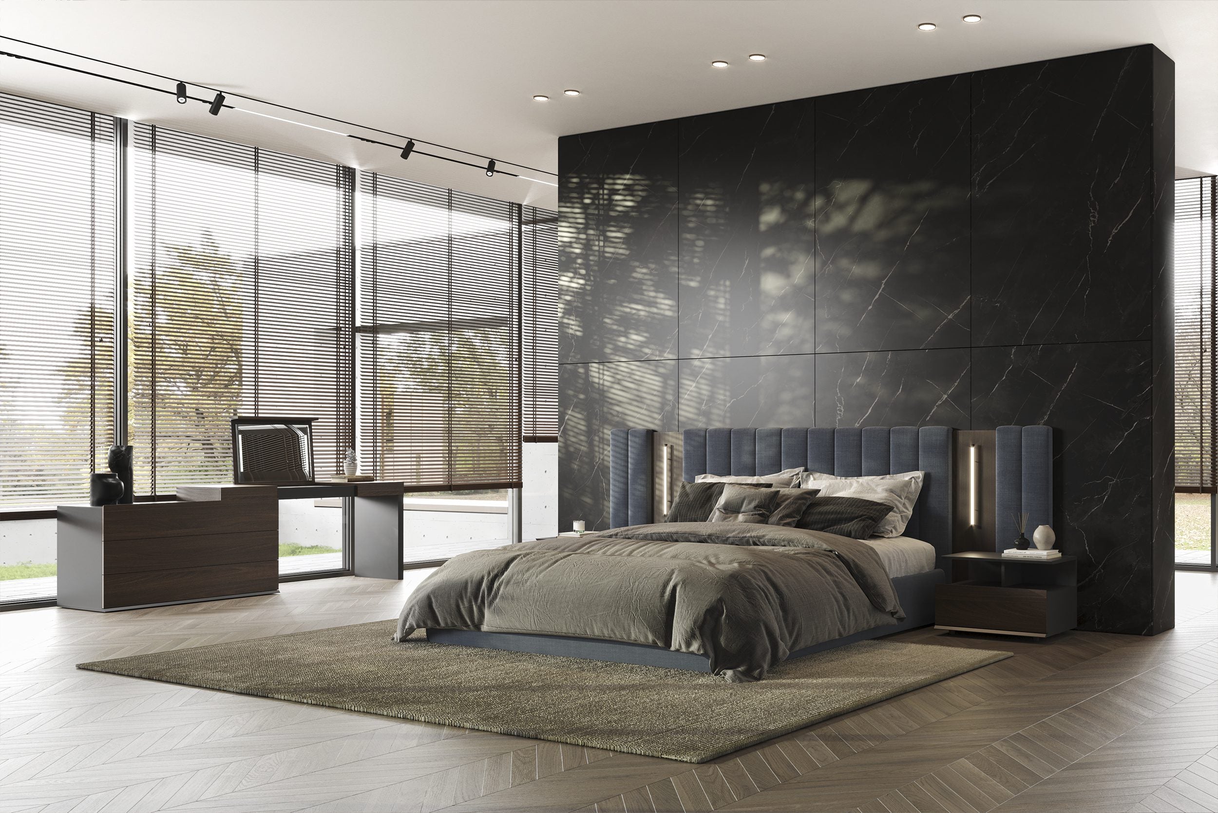 Тоалетка «Boston» + огледало и скрин с три чекмеджета, размер 230х77х48см