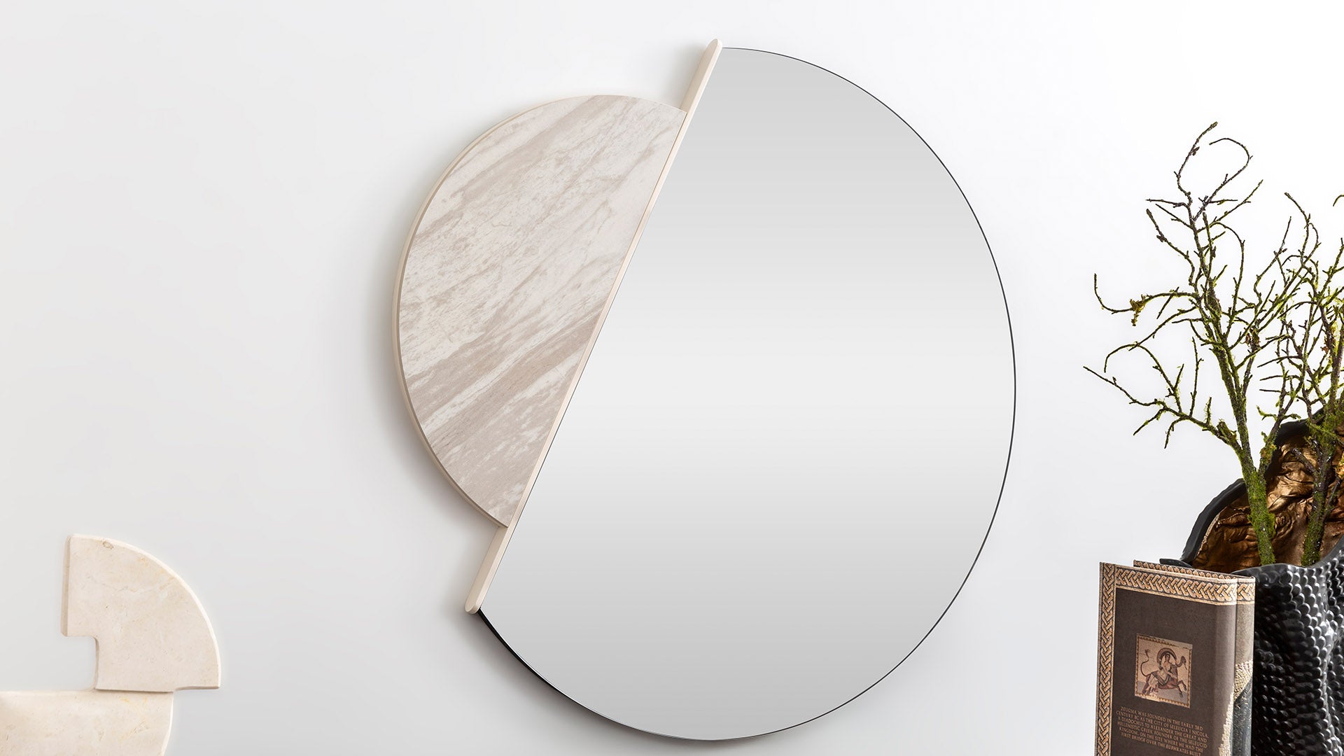 Огледало за бюфет «Delta» с керамика, размер 90х90х3см