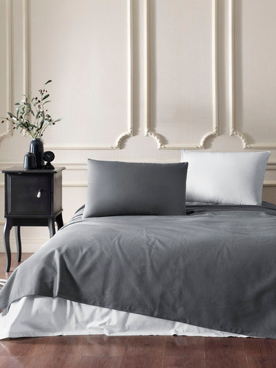 Единичен спален комплект «Gri Colourist» - 3 части, памук, ранфорс
