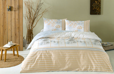 Единичен спален комплект «Pudra Natura» - 3 части, памук, полиестер, ранфорс