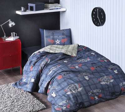 Детски спален комплект «Car Avng» - 3 части, памук, ранфорс, чаршаф с ластик