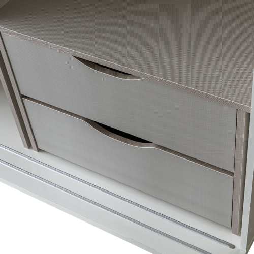 Петкрилен гардероб «Sirius» с огледална врата, лост за закачалки, рафтове, ширина 220см