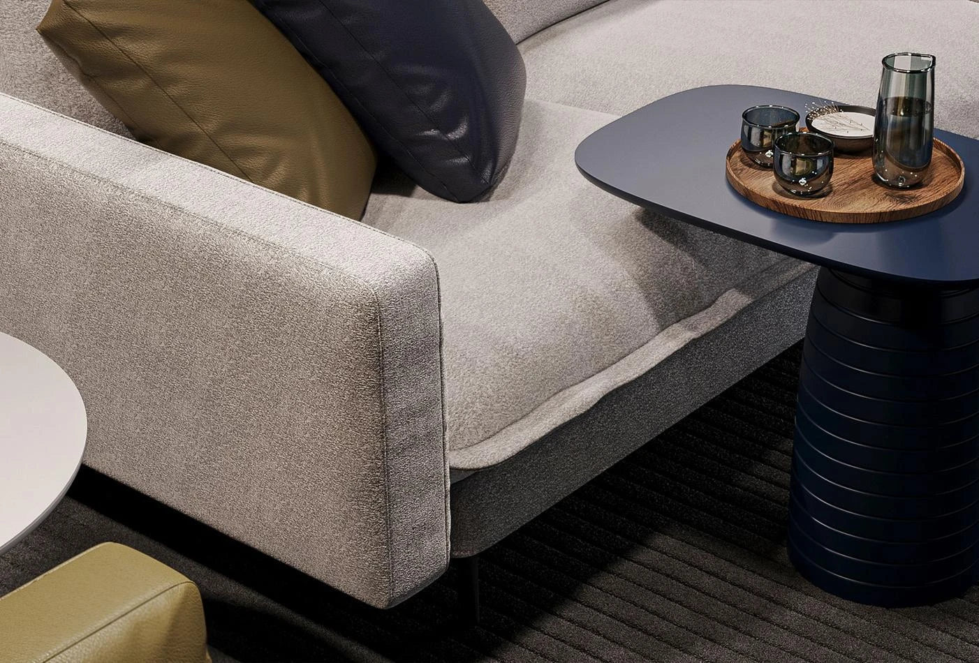 Триместен диван «Bond Street» + декоративни възглавници, ширина 274см