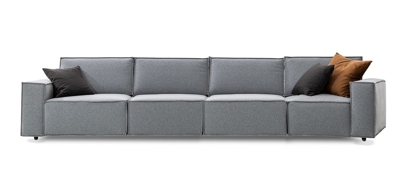 Четириместен разтегателен диван «Cavalli» - Опция 3, с декоративни възглавници, ширина 382см