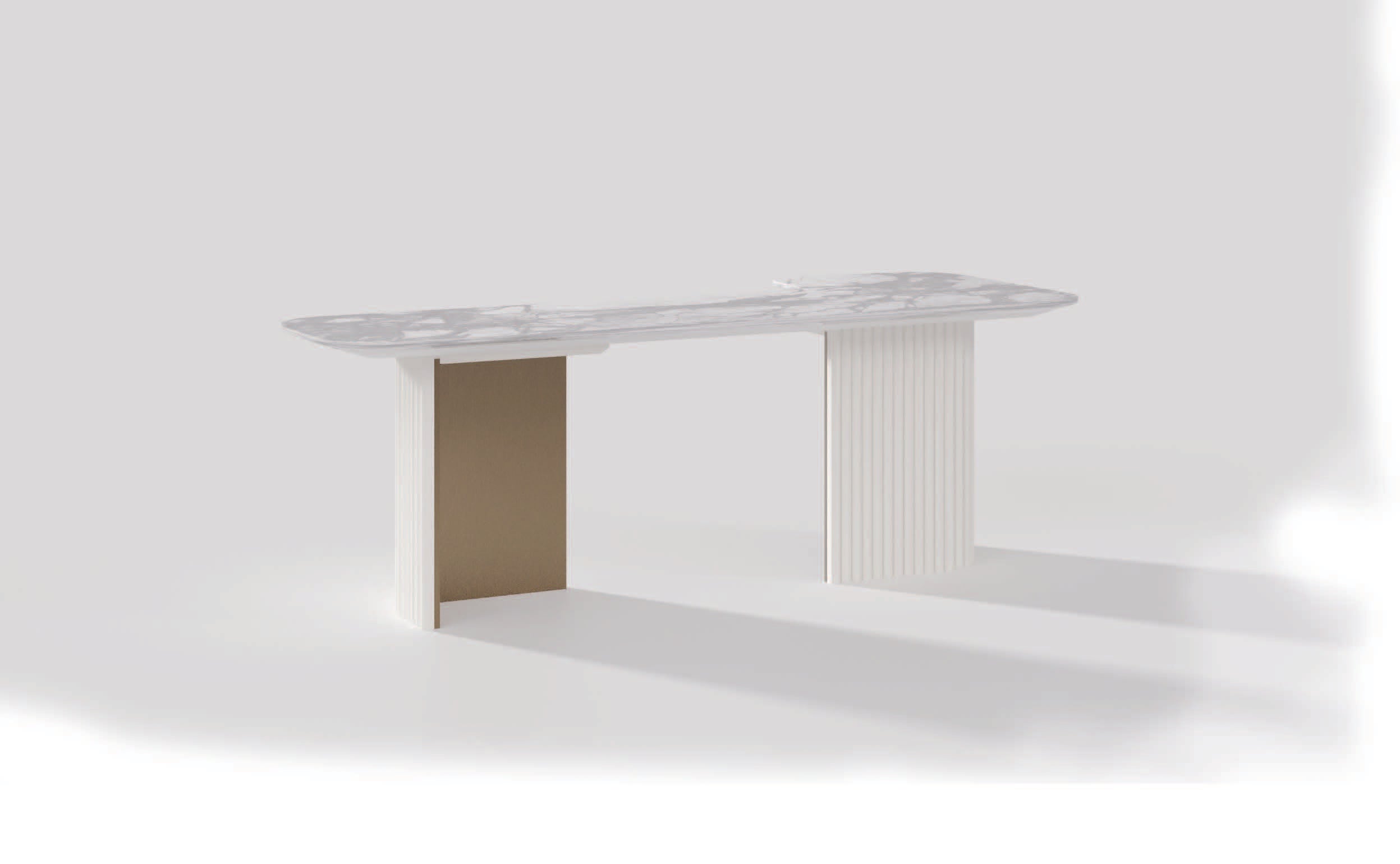 Странична маса «Dallas» с мрамор, с размер 150х50х60см