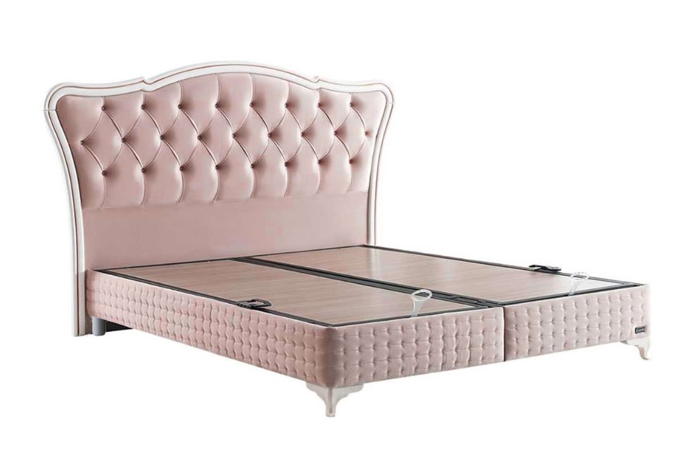 Тапицирано легло «Viscolux» + Матрак и табла - с място за съхранение, матрак с нанотехнология и термо свързани влакна