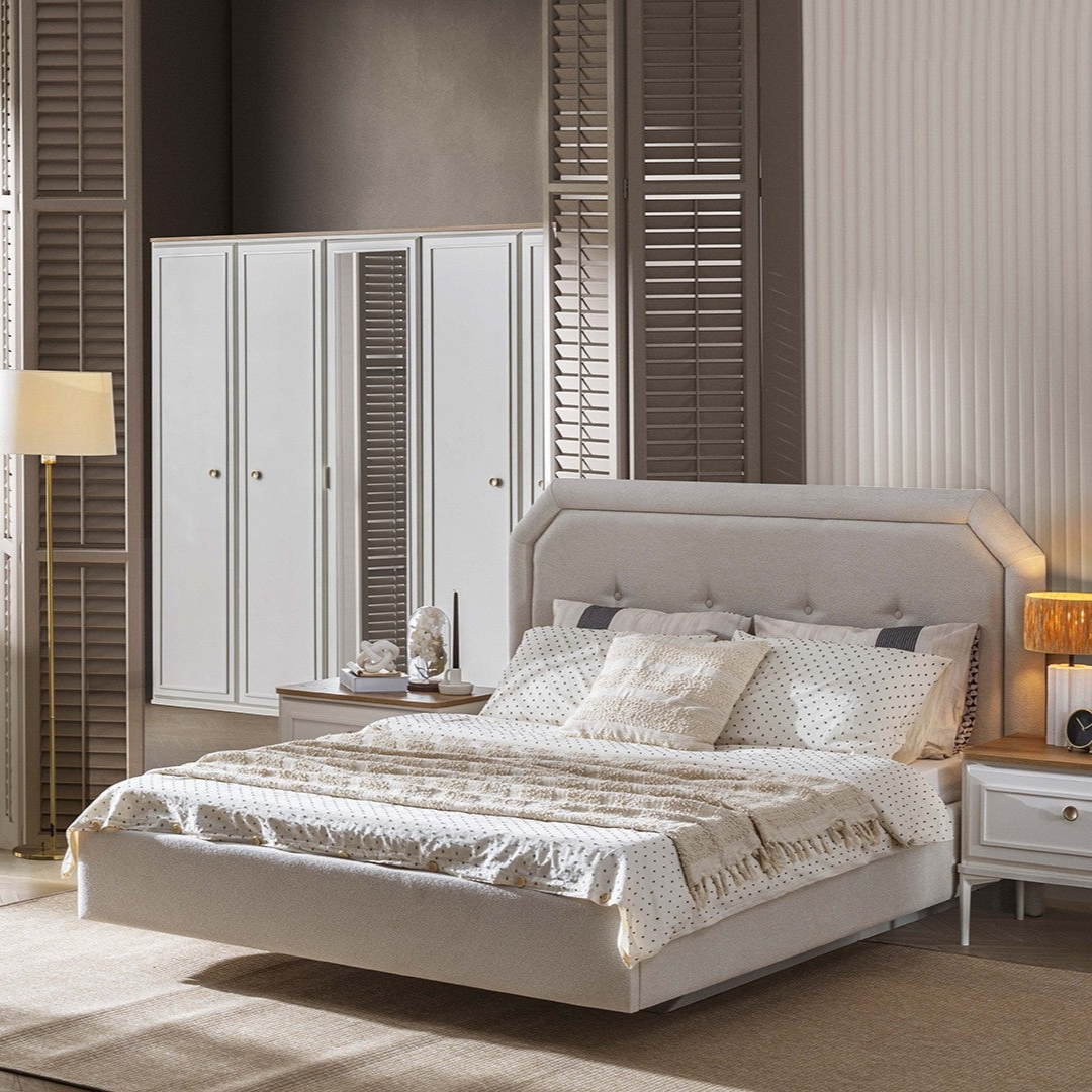 Тапицирано легло «Modern country» с място за съхранение, повдигащ механизъм