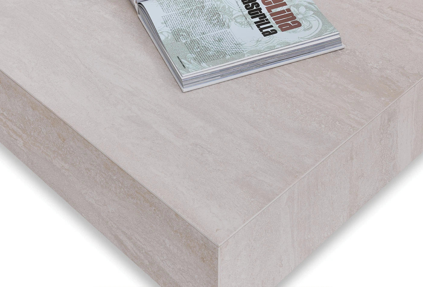 Холна маса «Costa» с травертин, размер 130х38х80см