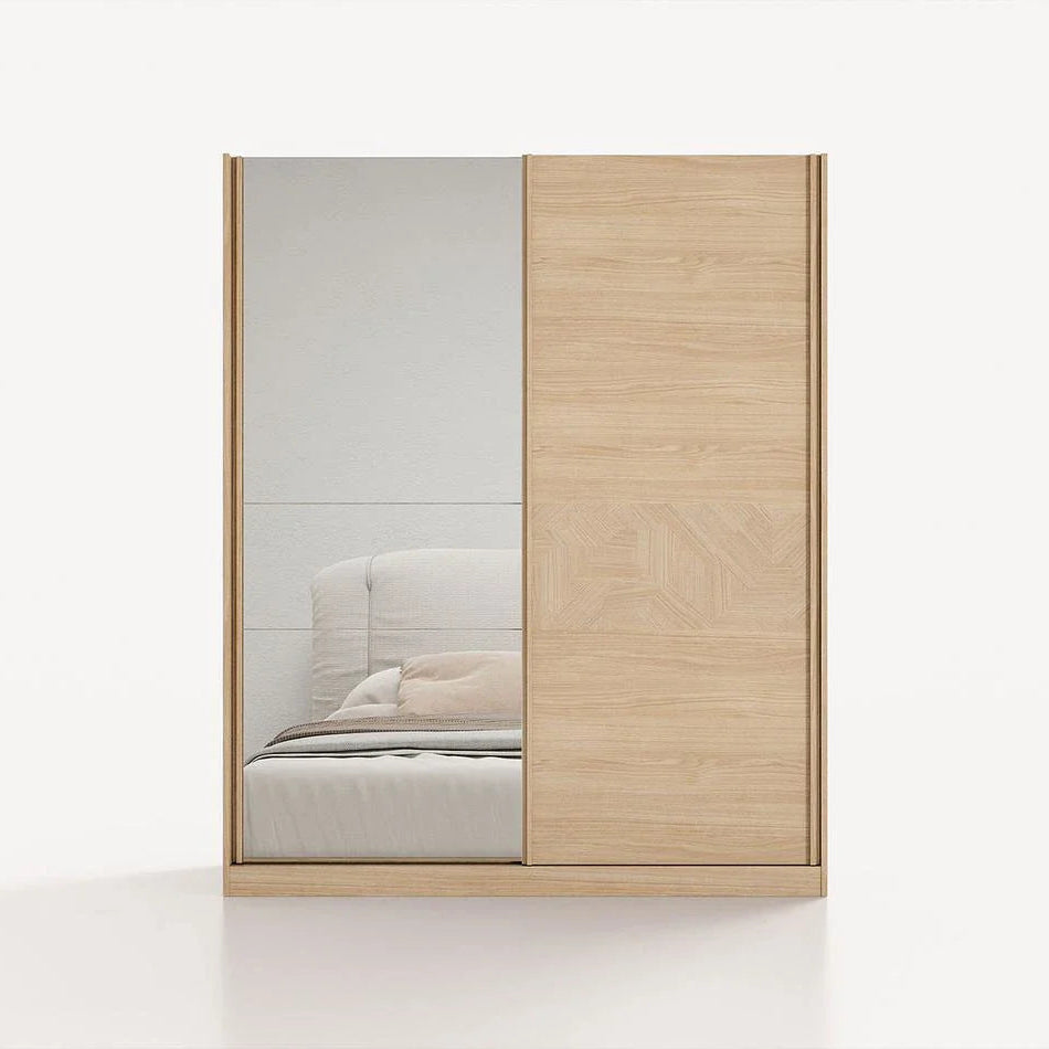 Гардероб с плъзгащи врати «Terra» с огледална врата, ширина 180см