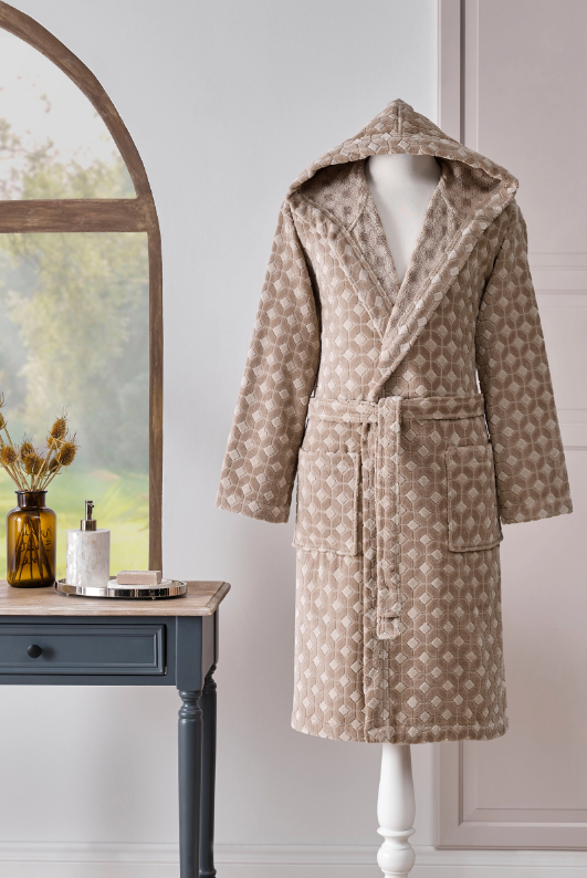 Халат за баня «Decora Bej» с качулка