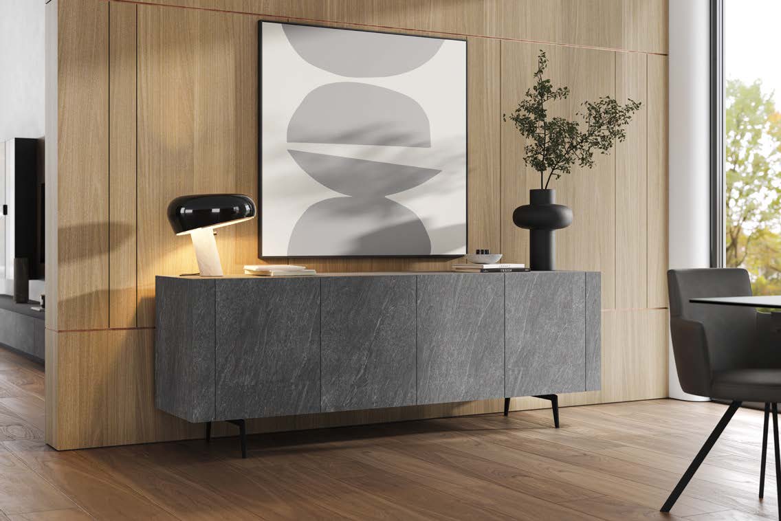 Бюфет «Nero» с керамични врати, размер 220х80х45см