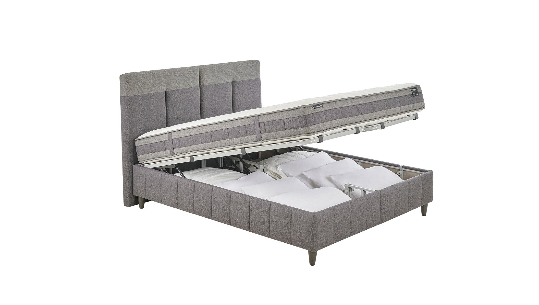 Тапицирана основа за легло «Dream Line» с място за съхранение, повдигащ механизъм, система за безшумно затваряне