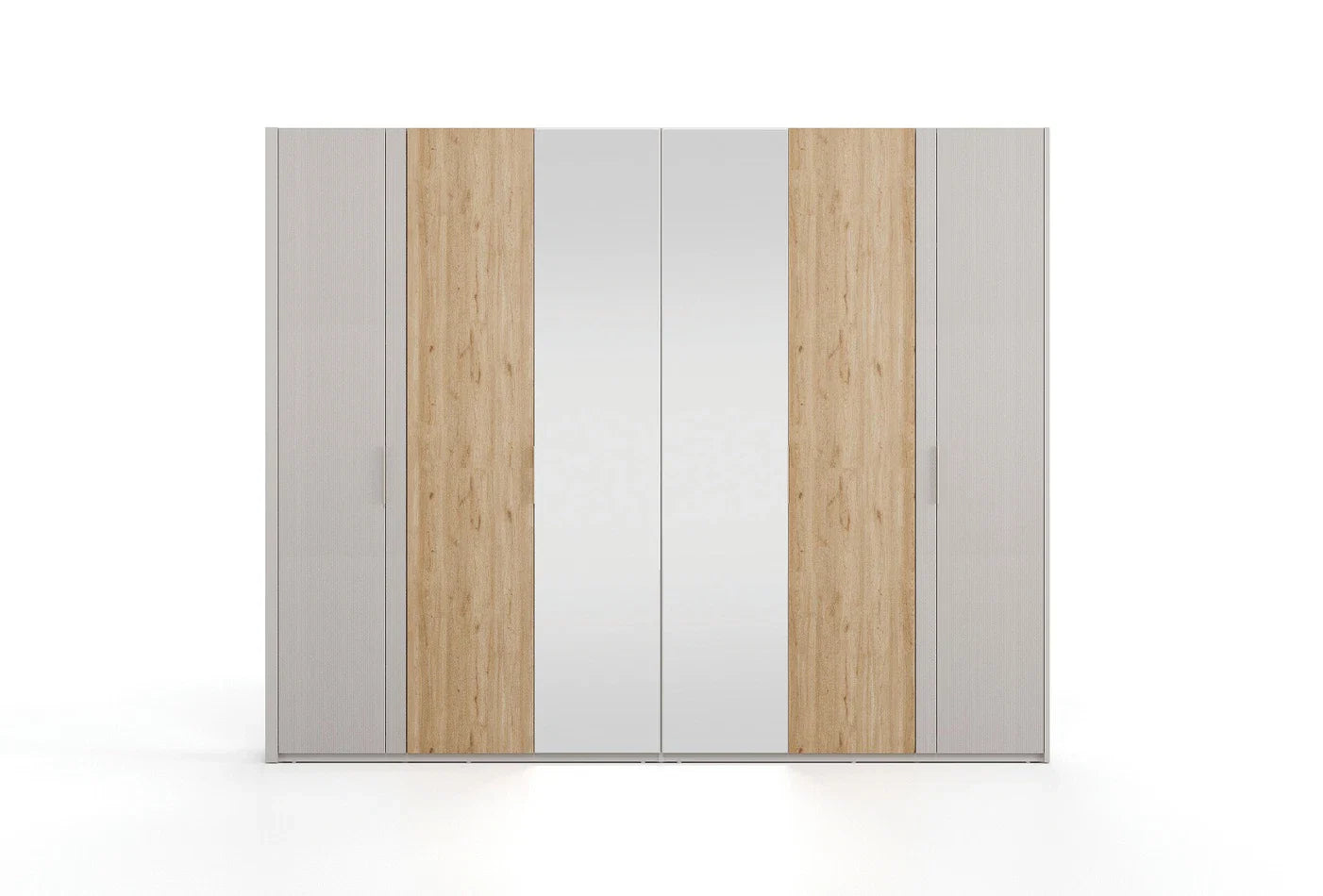 Шесткрилен гардероб «Cante» с огледална врата, ширина 270см