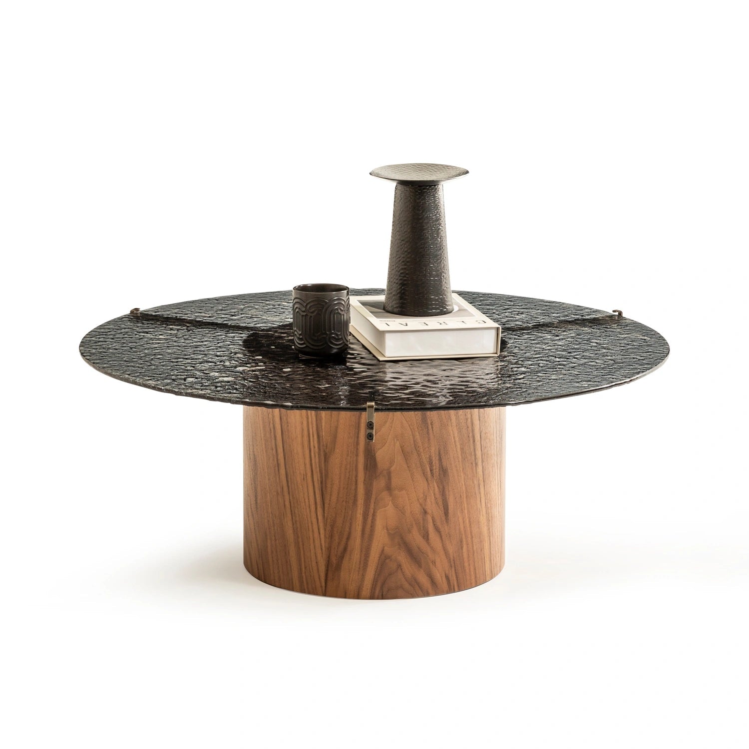 Холна маса «Elvora 1387» с релефно стъкло, с размер 91х35х91см