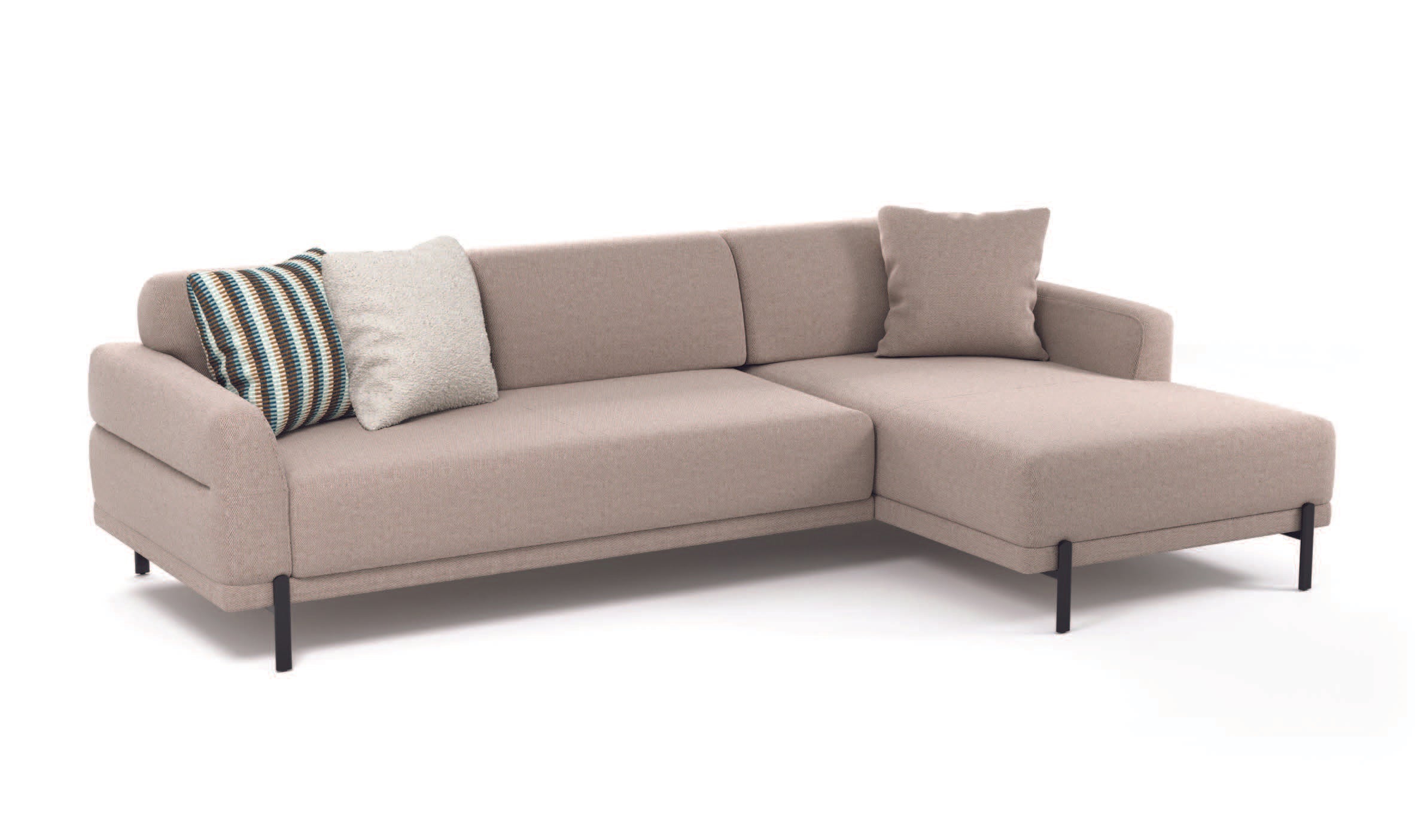 Ъглов разтегателен диван «Terra Corner» + три декоративни възглавници, ширина 275см