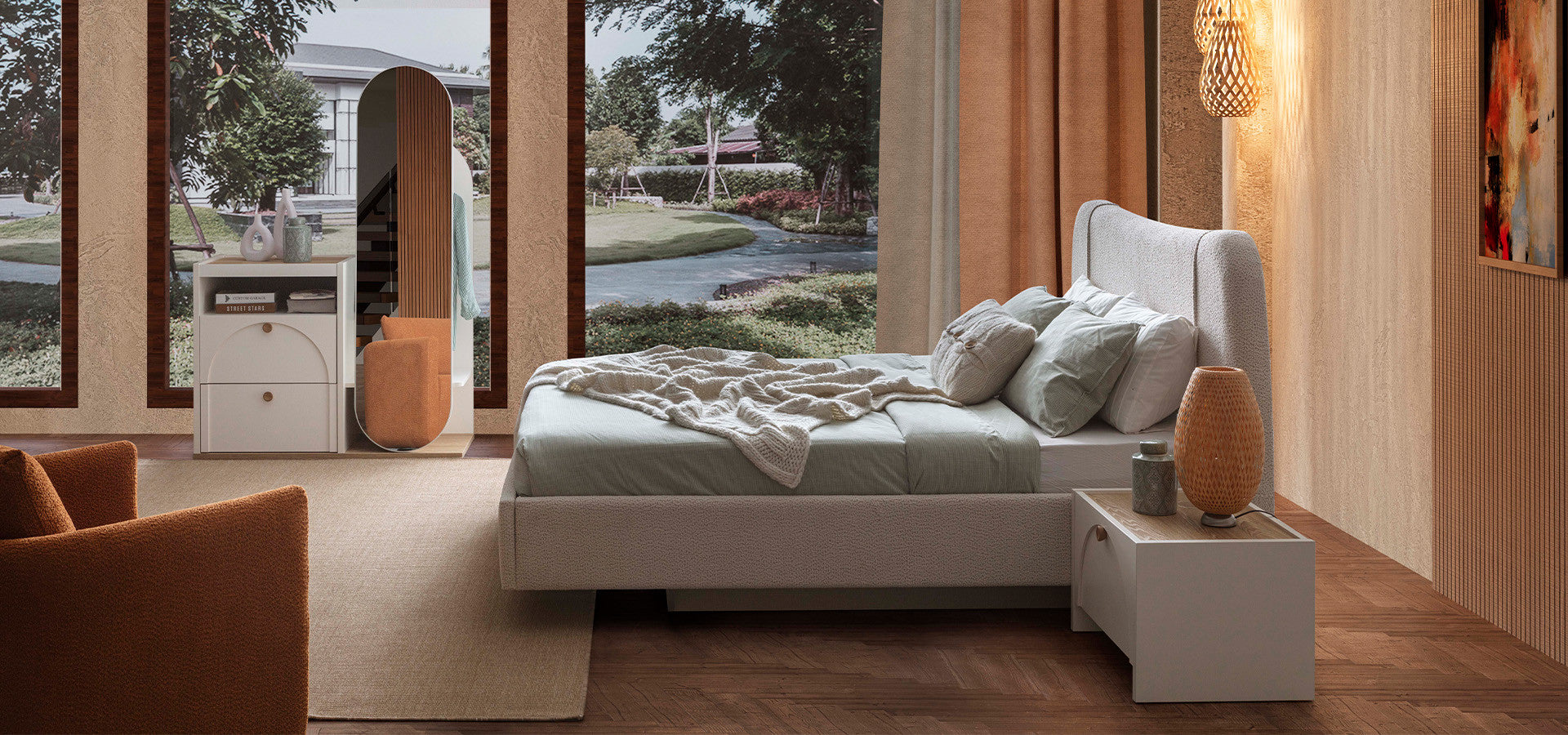 Тапицирано легло «Granada» с място за съхранение, повдигащ механизъм