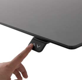 Бюро «Joy» с регулируема височина, стъклен плот, размер 160х80х83см