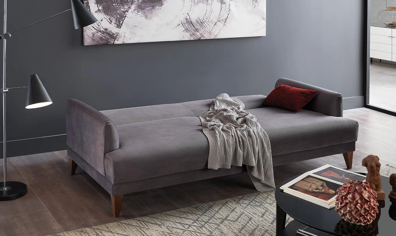 Триместен разтегателен диван «Fiore» + 2 декоративни възглавници, ширина 215см