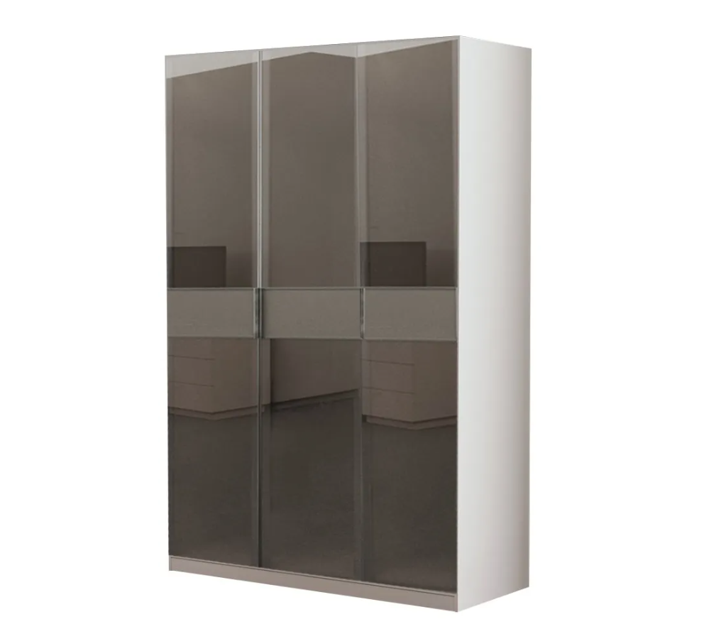 Трикрилен гардероб «Dolunay» стъклени врати, ширина 152см