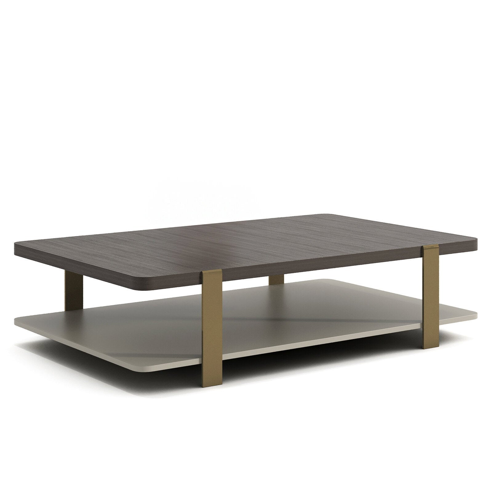 Холна маса «Hector Middle Small» с травертин и естествен фурнир, размер 138х35х87см