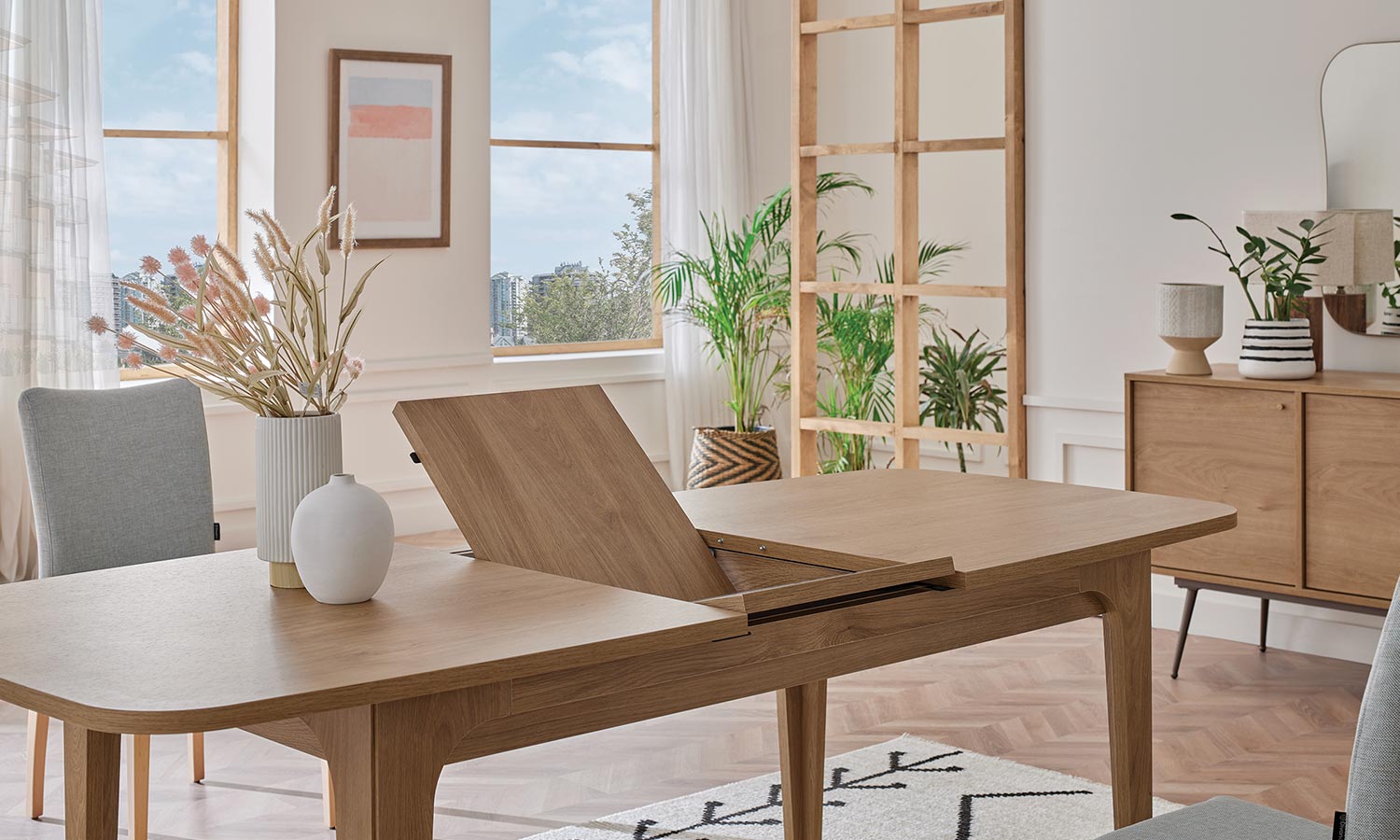 Трапезна разтегателна маса «Helis» с размер 165х75х90см