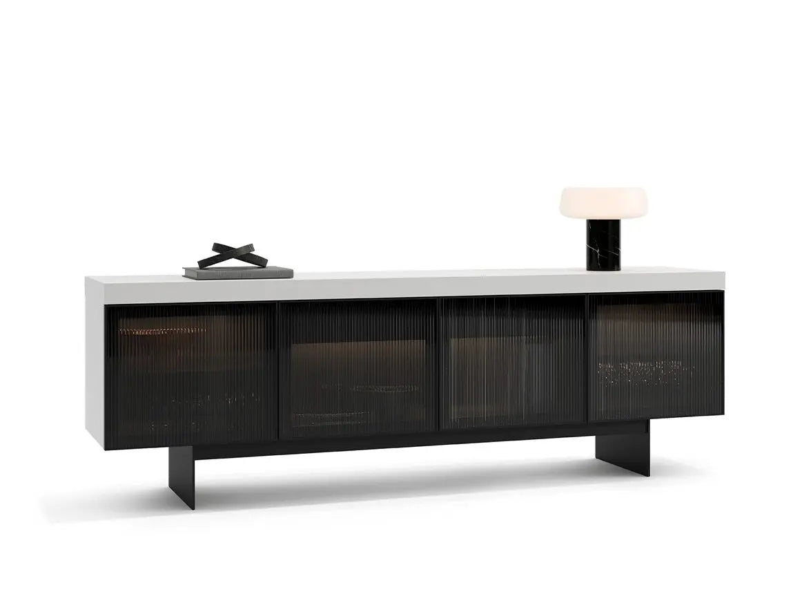 Бюфет «Hiro» с релефно стъкло, размер 240х79х50см