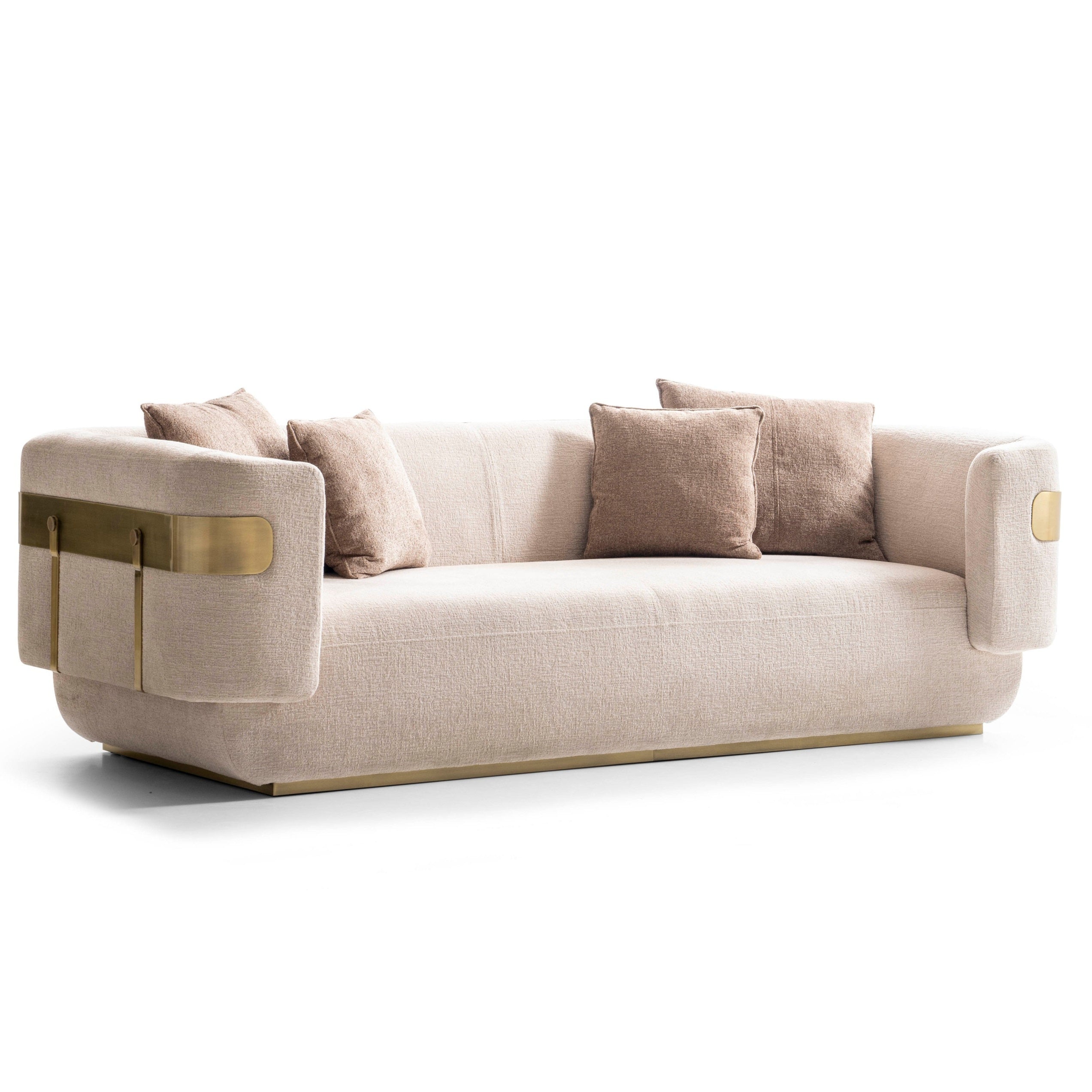 Триместен диван «Reina» + 4 декоративни възглавници, ширина 240см