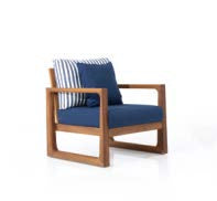 Градинско кресло «Deep» с африкански тик