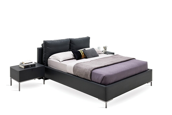 Тапицирано легло «Legato Black» + табла - с място за съхранение, повдигащ механизъм, система за безшумно затваряне