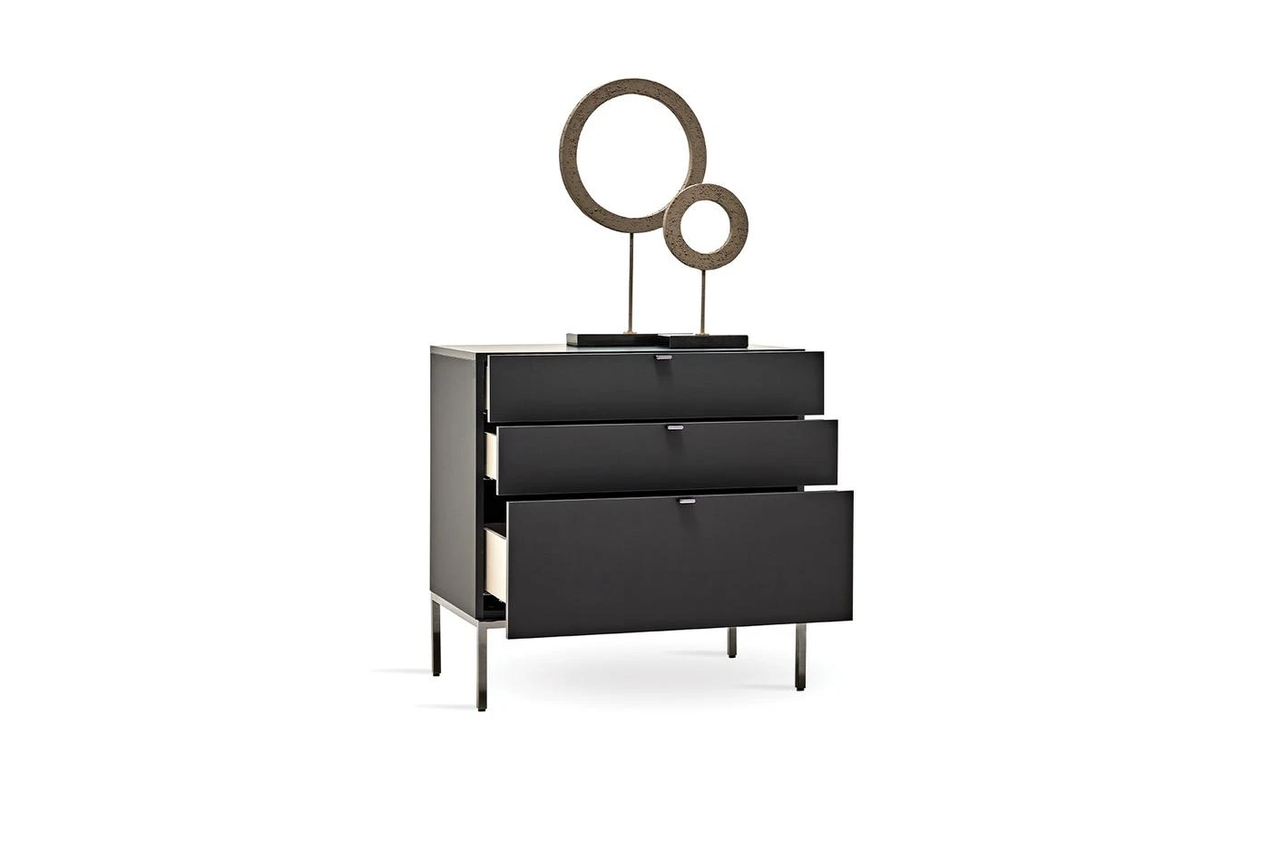 Шкаф «Legato Black» с три чекмеджета и органайзер, размер 80х81х48см