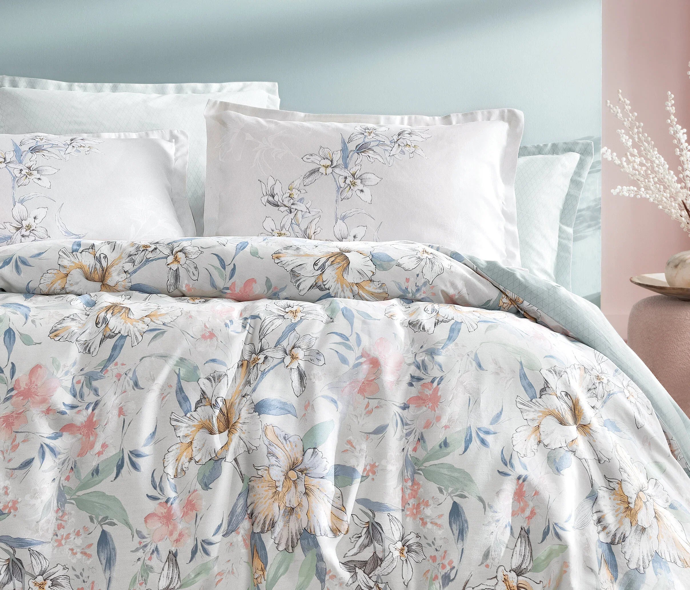 Двоен спален комплкет «Madre» - 4 части, памучен сатен