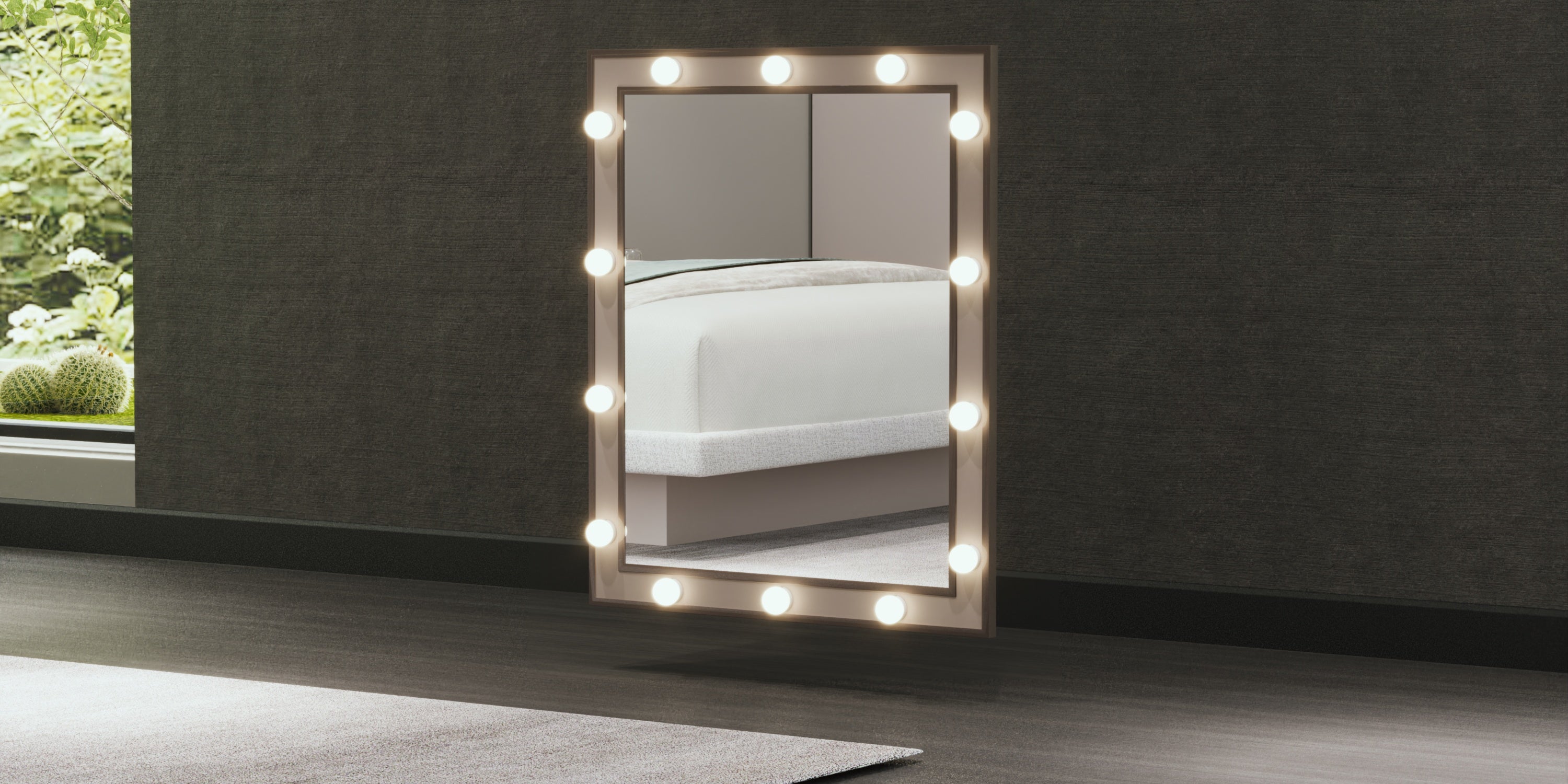 Тоалетка «Kasmir» + чекмедже и огледало, размер 112х104х46см