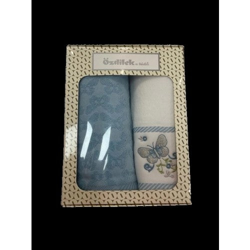 Комплект хавлии «Iris Mavi» - 2 части, памук, размер 50х90см