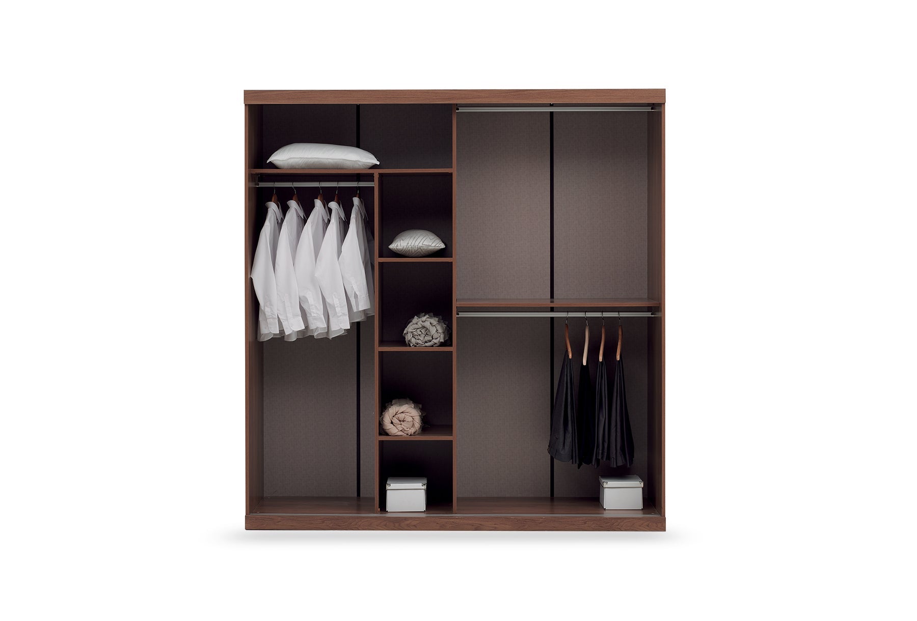 Гардероб с плъзгащи врати «Mistral» с огледална врата, ширина 210см