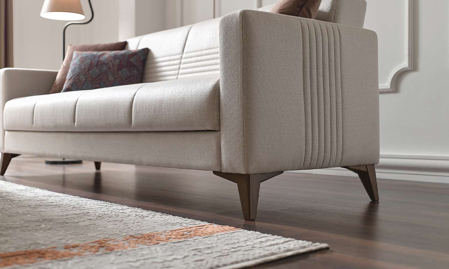 Tриместен разтегателен диван «Nola» + 3 декоративни възглавници, ширина 209см