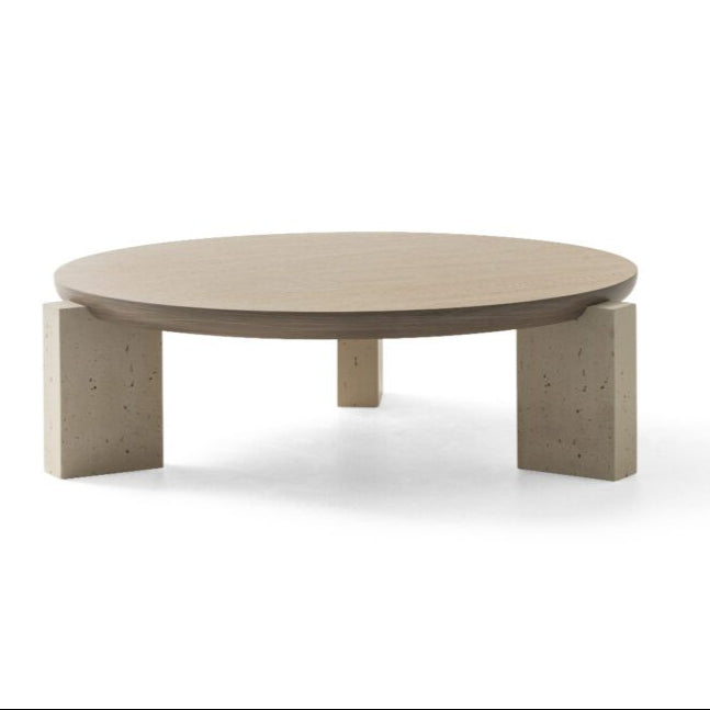 Холна маса «Nota Middle» с травертин, размер 105х31х105см