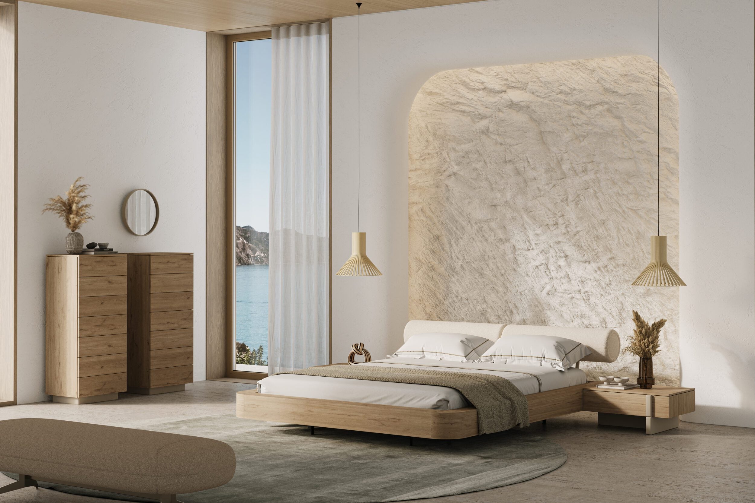 Нощно шкафче «Osaka» + чекмедже, размер 66х29х46см