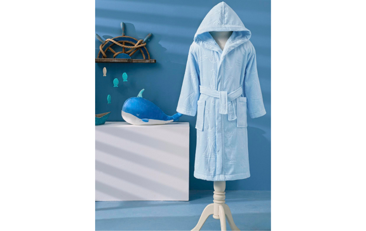 Детски халат за баня «Marine Mavi» възраст - памук, 1-2 г.