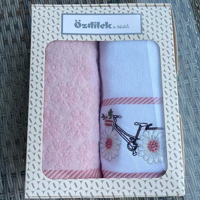 Комплект хавлии «Daisy Border» - 2 части, памук, размер 50х90см