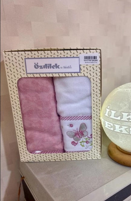 Комплект хавлии «Iris Pembe» - 2 части, памук, размер 50х90см
