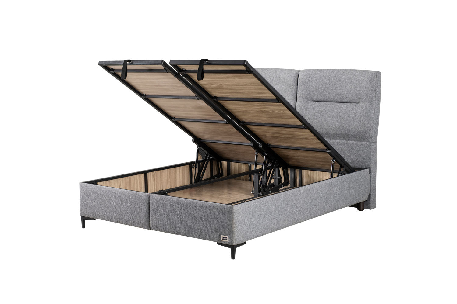 Тапицирана основа за легло «Climextra» с място за съхранение, повдигащ механизъм, система за безшумно затваряне