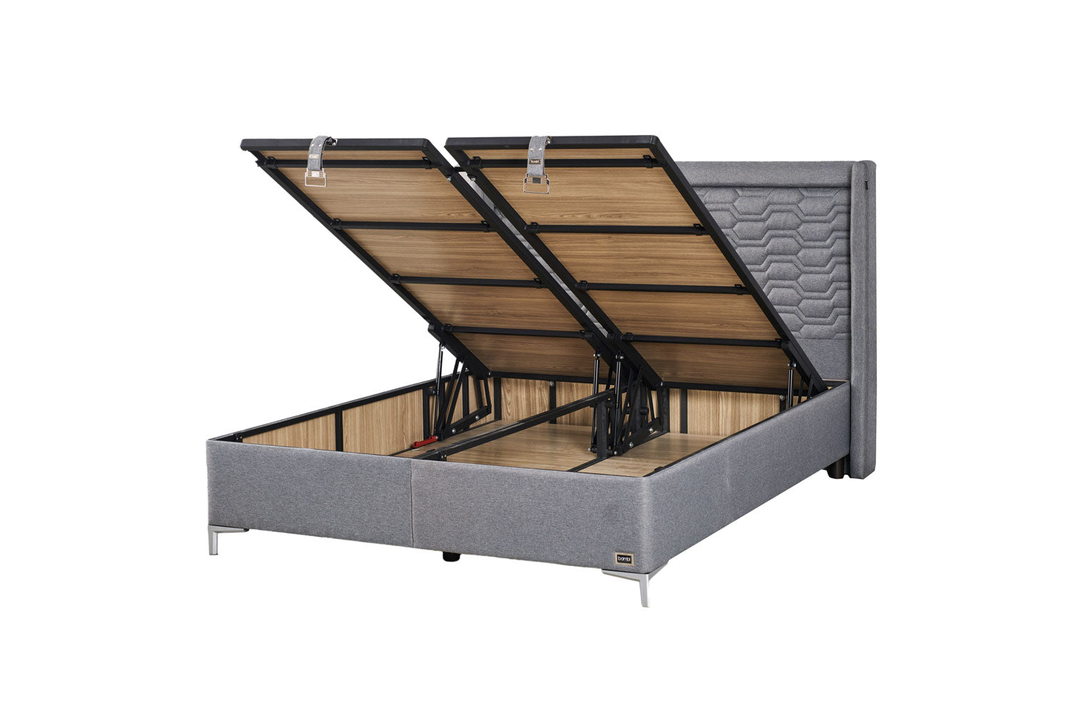 Тапицирана основа за легло «Visco Fresh Exclusive» с място за съхранение, повдигащ механизъм, система за безшумно затваряне